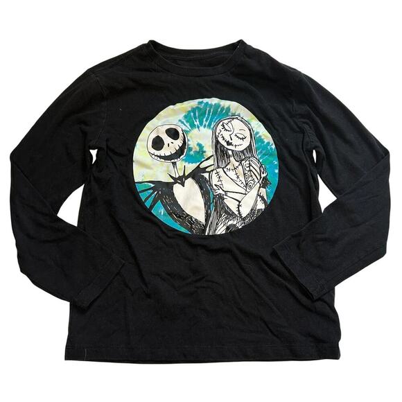 Disney Other - Disney Nightmare Before Christmas Jack & Sally Tie-Dye GraphicTop 12Y